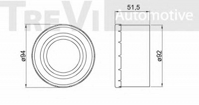 TREVI AUTOMOTIVE wb1027 -  Комплект подшипника ступицы колеса
